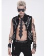 Devil Fashion Black Gothic Punk Rivets Leather Choker Tie