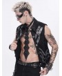 Devil Fashion Black Gothic Punk Rivets Leather Choker Tie