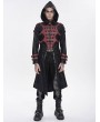 Devil Fashion Black Gothic Punk Armor Buckled Zip-Up Jacket for Men