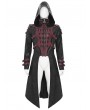 Devil Fashion Black Gothic Punk Armor Buckled Zip-Up Jacket for Men