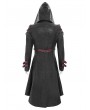 Devil Fashion Black Gothic Punk Armor Buckled Zip-Up Jacket for Men