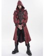 Devil Fashion Red Gothic Punk Armor Buckled Zip-Up Jacket for Men