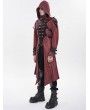 Devil Fashion Red Gothic Punk Armor Buckled Zip-Up Jacket for Men