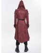 Devil Fashion Red Gothic Punk Armor Buckled Zip-Up Jacket for Men
