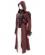Devil Fashion Red Gothic Punk Armor Buckled Zip-Up Jacket for Men