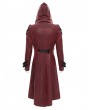 Devil Fashion Red Gothic Punk Armor Buckled Zip-Up Jacket for Men
