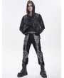 Devil Fashion Black and Grey Patchwork Punk Gothic Pants for Men