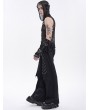 Devil Fashion Black Gothic Punk Studded Chain Wide Leg Pants for Men