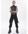 Devil Fashion Black and Silver Studded Punk Gothic Detachable Pants for Men