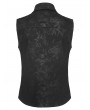 Devil Fashion Black Gothic Punk Buckle Strap Sleeveless Shirt for Men
