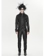 Devil Fashion Black Gothic Embroidered Swallowtail Party Shirt for Men