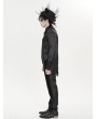 Devil Fashion Black Gothic Embroidered Swallowtail Party Shirt for Men