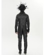 Devil Fashion Black Gothic Embroidered Swallowtail Party Shirt for Men