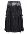 Devil Fashion Black Gothic Punk O-ring Belted Chain Skirt for Men