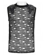 Devil Fashion Black Gothic Punk Decadent Mesh Vest Top for Men