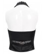 Devil Fashion Silver and Black Retro Gothic Embroidery Jacquard Waistcoat for Men
