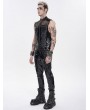 Devil Fashion Black Gothic Punk Rock Spiked Leather Vest for Men