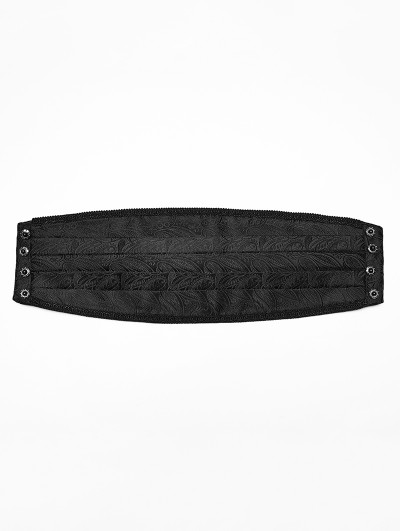 Punk Rave Black Gothic Jacquard Corset Belt for Men