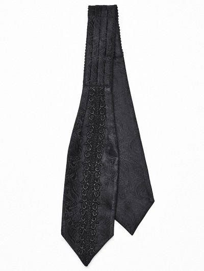 Punk Rave Black Gorgous Vintage Gothic Jacquard Tie for Men