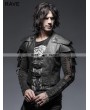 Punk Rave Black Gothic Armor Warrior Short Jacket for Men