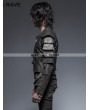 Punk Rave Black Gothic Armor Warrior Short Jacket for Men