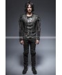 Punk Rave Black Gothic Armor Warrior Short Jacket for Men