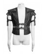 Punk Rave Black Gothic Armor Warrior Short Jacket for Men
