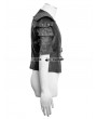 Punk Rave Black Gothic Armor Warrior Short Jacket for Men