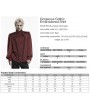 Punk Rave Red Gorgeous Gothic Coffin Embroidered Men's Shirt with Detachable Collar