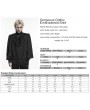 Punk Rave White Gorgeous Gothic Coffin Embroidered Men's Shirt with Detachable Collar