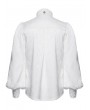 Punk Rave Black Gorgeous Gothic Coffin Embroidered Men's Shirt with Detachable Collar