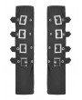 Dark in love Black Gothic Punk Multi-Buckle Eyelet Strap Gloves