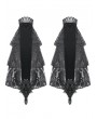 Dark in love Black Gothic Vintage Rose Lace Velvet Patchwork Arm Sleeves