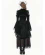 Dark in love Black Gothic Velvet Lace Cutout Flared Sleeves Shrug for Women