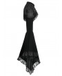 Dark in love Black Gothic Velvet Lace Cutout Flared Sleeves Shrug for Women