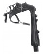 Dark in love Black Gothic Punk Cross Zipper Leather Harness Shrug for Women