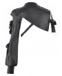Dark in love Black Gothic Punk Cross Zipper Leather Harness Shrug for Women