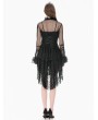 Dark in love Black Gothic Romantic Ruffled Mesh Bell Sleeves Bolero for Women