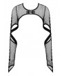 Dark in love Black Gothic Tech-Punk Cutout Sleeves Mesh Shrug for Women
