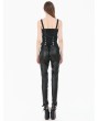 Dark in love Dark Grey Gothic Punk Leather Asymmetrical Corset Belt