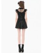 Dark in love Black Dark Butterfly Lace Illusion-Neck Gothic Mini Dress