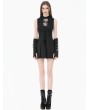 Dark in love Black Dark Gothic Punk Spider-Web Cutout Corset Mini Dress