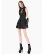 Dark in love Black Dark Gothic Punk Spider-Web Cutout Corset Mini Dress