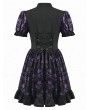 Dark in love Purple Skull Print Dark Gothic Lolita Short Dress