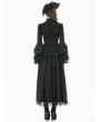 Dark in love Black Victorian Gothic Ruffled Lace Bell Sleeves Blouse for Women