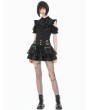 Dark in love Black Victorian Gothic Cutout Puff Sleeves Ruffled Blouse for Women