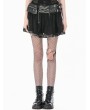 Dark in love Black Gothic Punk Lace Chain Cross Mini Skirt