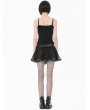 Dark in love Black Gothic Punk Lace Chain Cross Mini Skirt