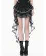 Dark in love Black Gothic Punk Vintage Layered Mesh Tail Skirt
