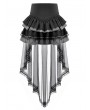 Dark in love Black Gothic Punk Vintage Layered Mesh Tail Skirt